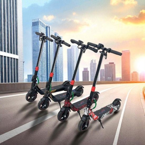 صورة سكوتر شبابي قابل للطي بتصميم جرافيتي متنوع